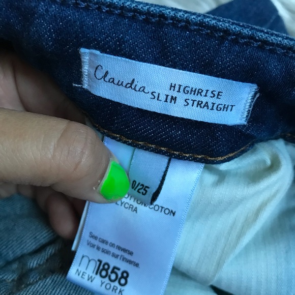 Women Highrise denim slim straight jeans - Picture 5 of 6